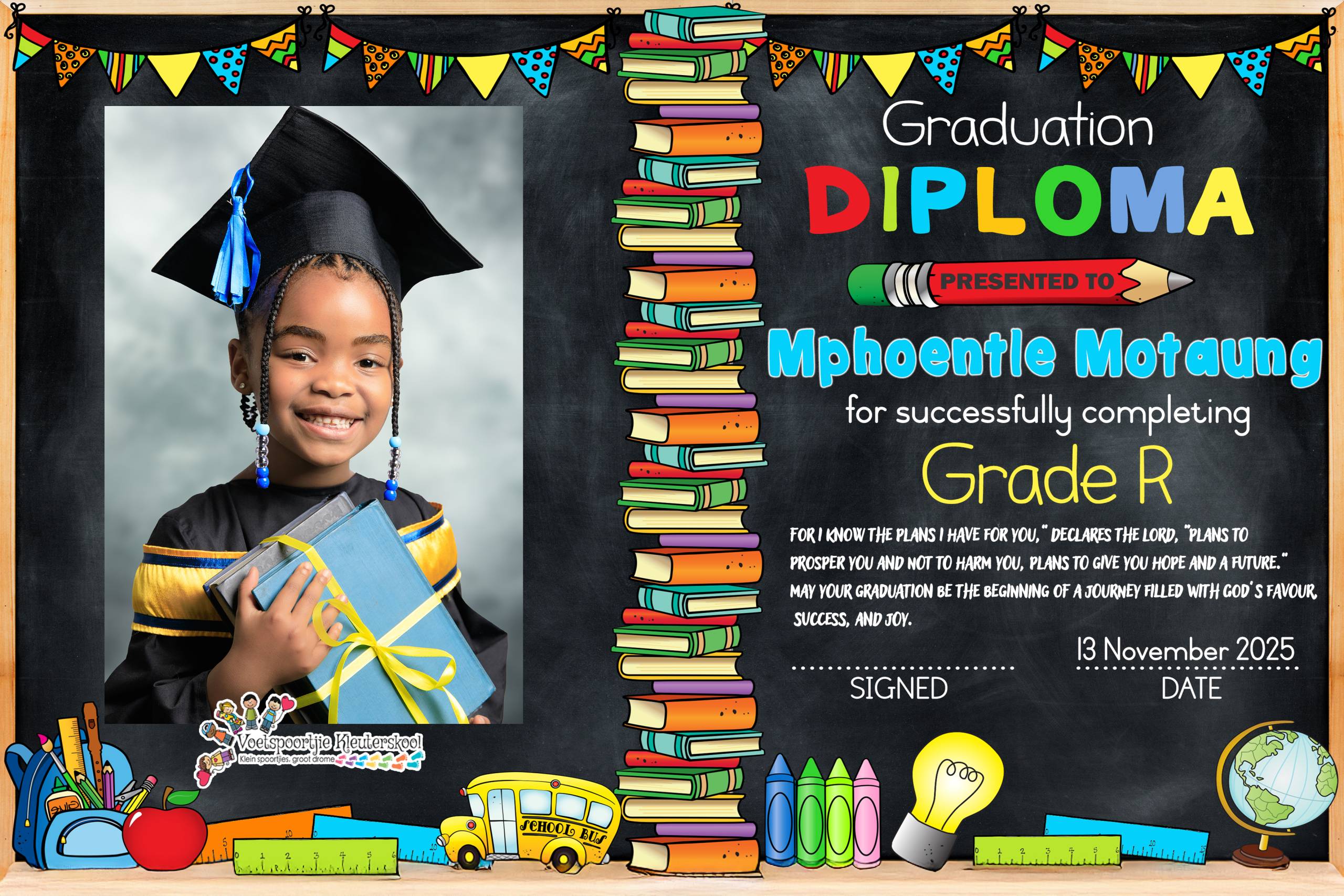 Graduation Diploma Mphoentle Motaung Grade R